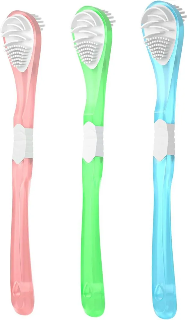 Brosse à langue double face kit de 3 grattoirs ergonomiques pour adulte