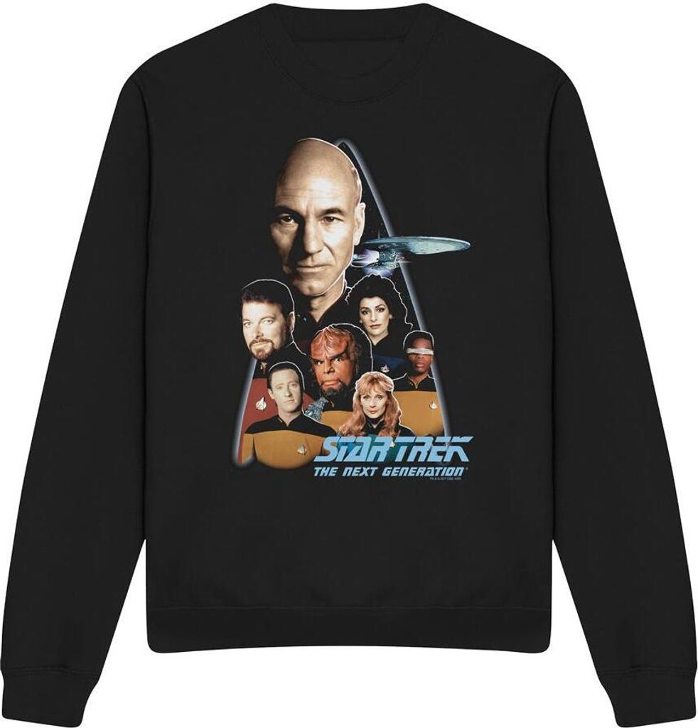 Star Trek - "The Next Generation" Sweatshirt für Herren/Damen Uni TV11433 (S) (Schwarz)