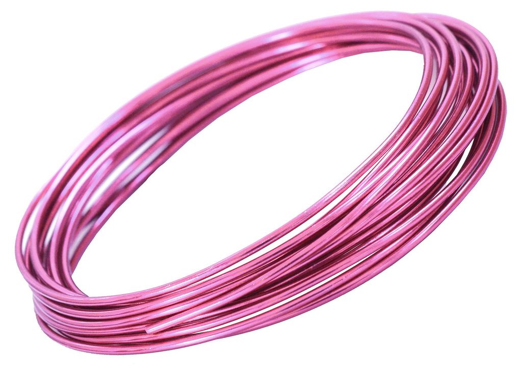 Aludraht 2mm dunkelrosa