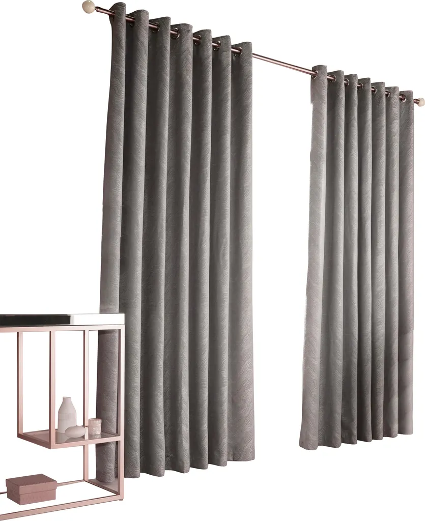 Rideaux occultants anti-regards Himalaya Argent Furn - Lot 229x137cm