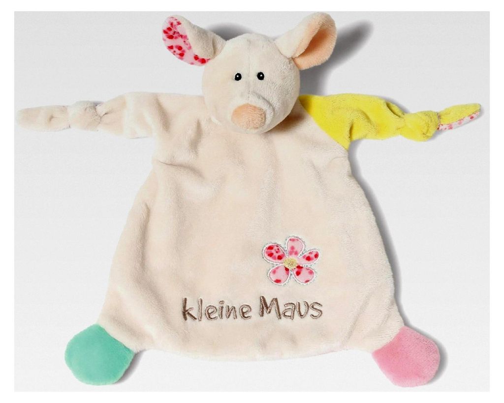 Schmusetuch Maus ‚Kleine Maus ́ 25x25 cm – Schnuffeltuch für Babys ab 0+ Monaten – Kuscheltuch für Kleinkinder – Baby Kuscheltier / Schnu...