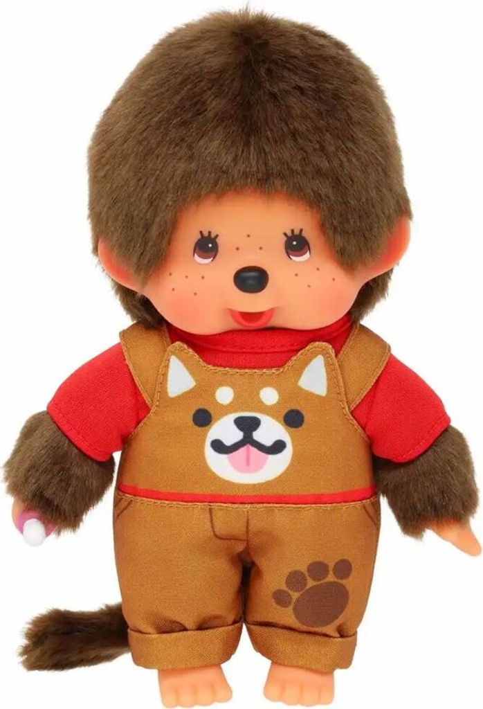 Monchhichi Kuschelpuppe Junge Latzhose Hund 20cm Spielzeug Produktbild 