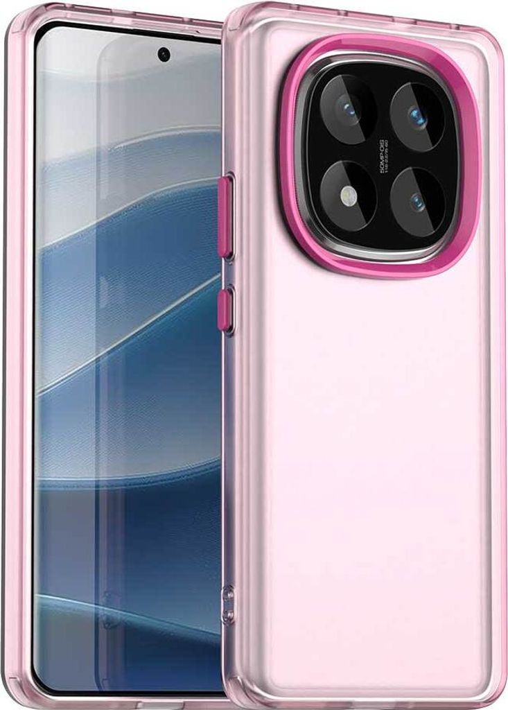 Handyhülle für Xiaomi Redmi Note 14 Pro 5G Schlank Durchscheinend Matt Stoßfest Schutzhülle Rot
