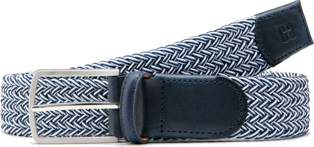 Club of Comfort - Herren Gürtel mit Stretch Funktion (73), Farbe:mittelblau (43), Länge:90