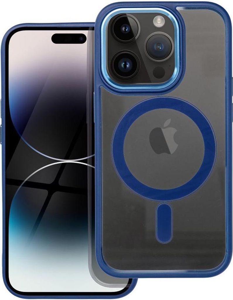 Case passend für iPhone 14 PRO Color Edge Mag Cover kompatibel mit MagSafe blue