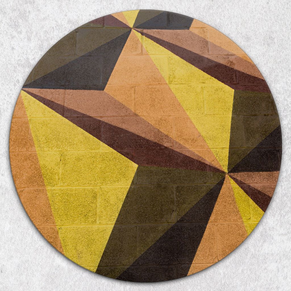 Glas-Herdabdeckplatten Glaskeramikkochfeld-Abdeckung Spritzschutz Glas Runden Schneidebrett fi40 cm - Geometrische Muster