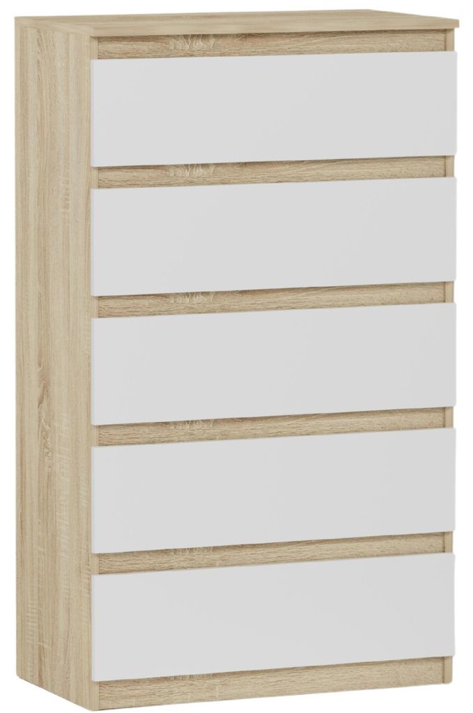 Kommode - Eiche Sonoma Mix - 70 x 40 x 121 cm - Modern R-5