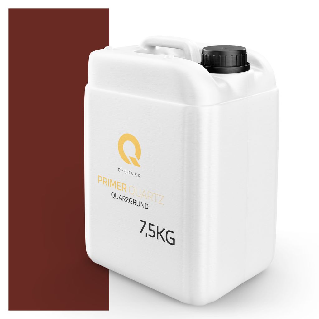 Quarzgrund für Beton Architekt 7,5 kg | Bordeaux | Raue Grundierung für Strukturputz & Beton | Fassade außen & innen | Putzhaftung | Q-COVER