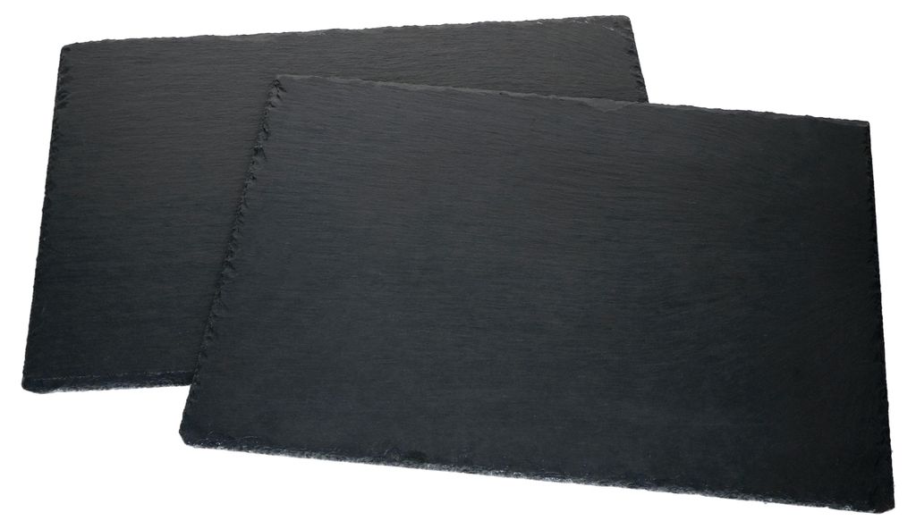2x Schieferplatten 40 x 30 cm Tisch-Set Untersetzer Produktbild 