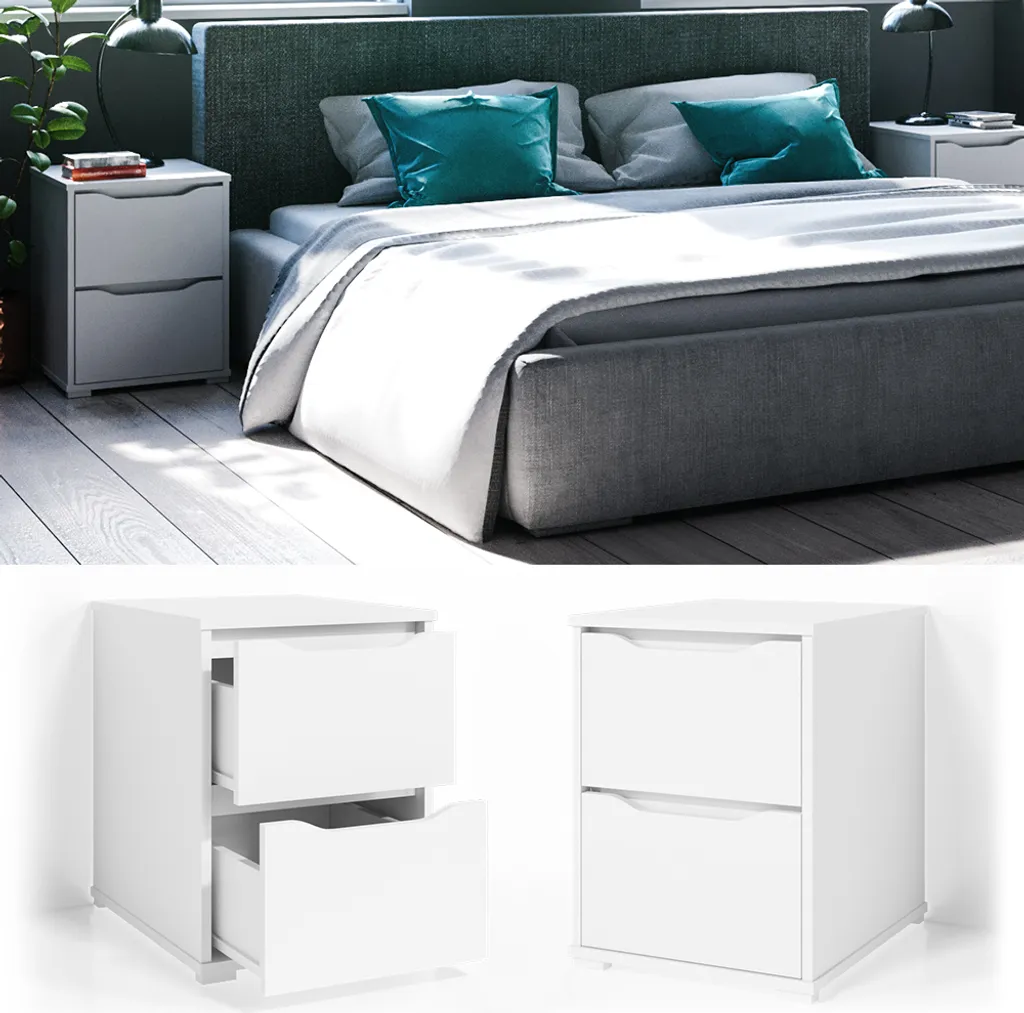 Commode compacte Vicco Ruben Blanche 40cm style moderne et épuré - 2