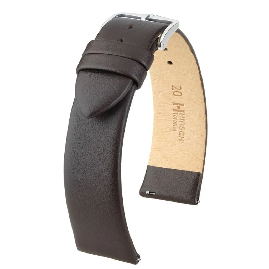 Cinturino Hirsch Toronto Marrone 22mm L - Pelle Vitello Italiana