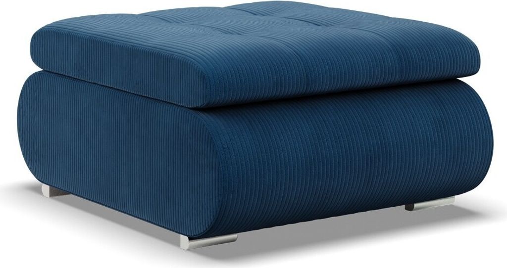 Sitzpouf für das Wohnzimmer, Cord - Dunkelblau