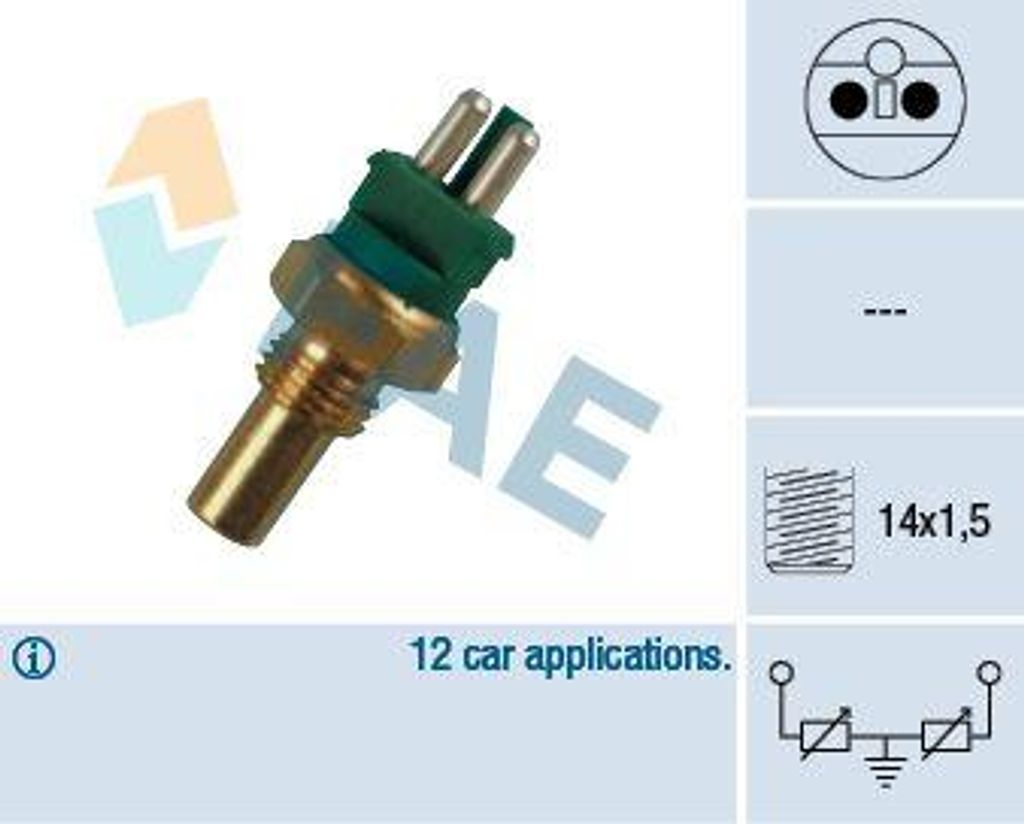 FAE 32510 Kühlmitteltemperatursensor OE 0085425617 kompatibel mit E-Klasse, C-Klasse