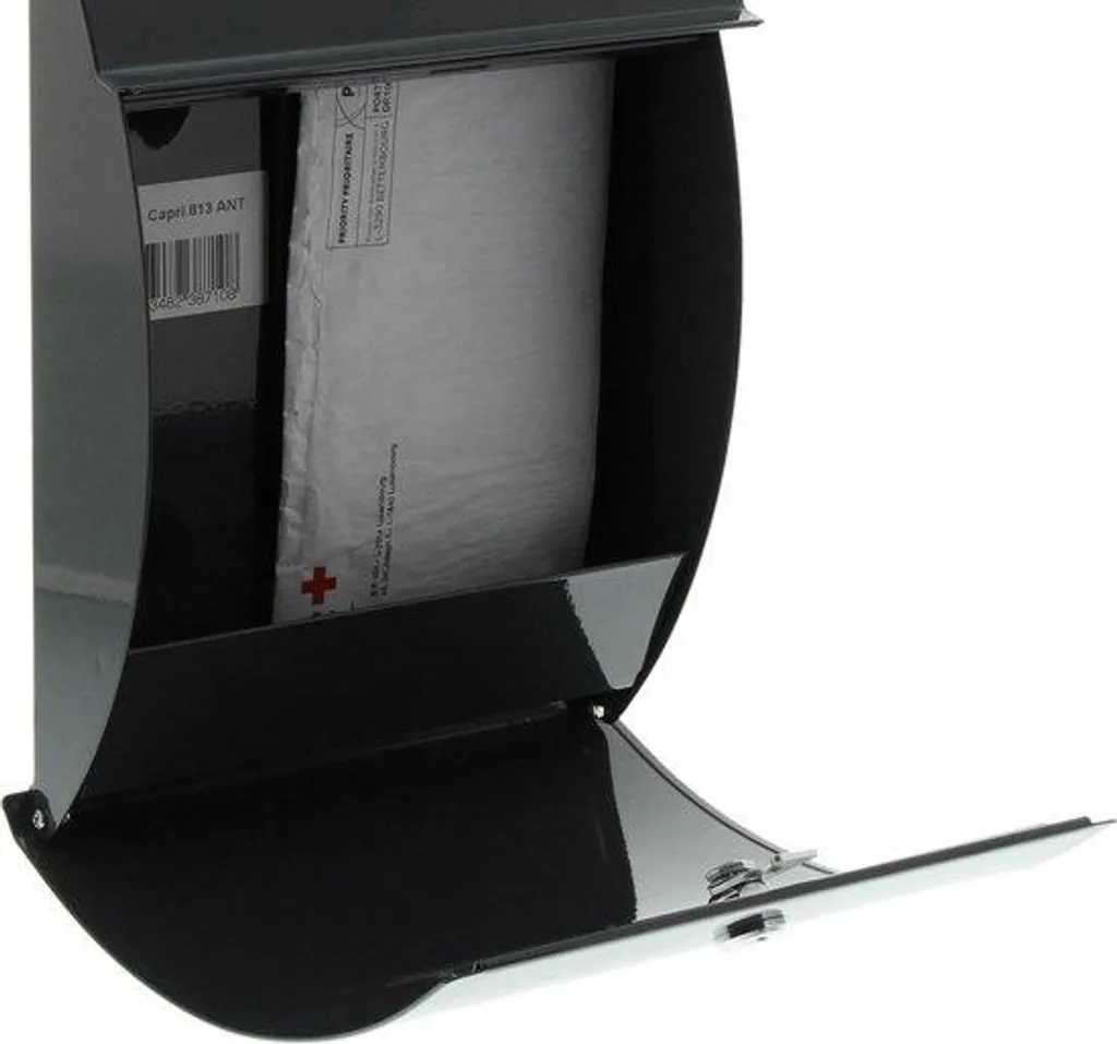 Boîte aux lettres anthracite en acier robuste format DIN B5 moderne