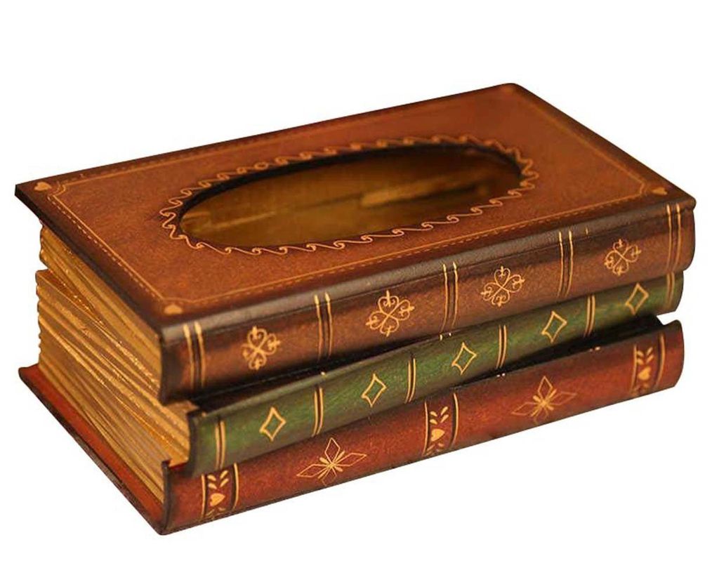 Kosmetiktücherbox aus Holz 10,2 cm H x 25,4 cm L x 14 cm W Produktbild 