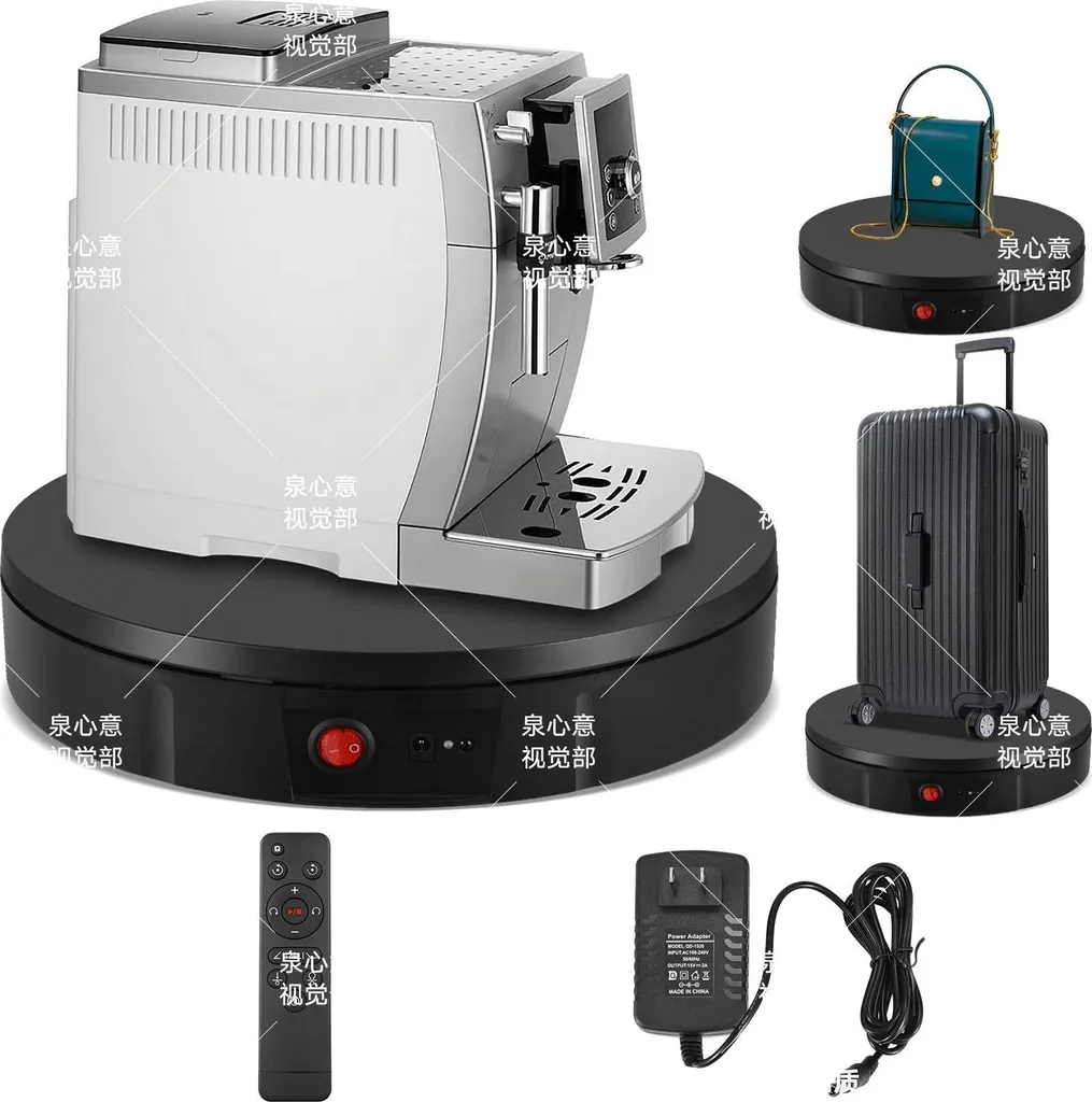 Plateau tournant électrique noir à 360 degrés avec batterie 8000mAh