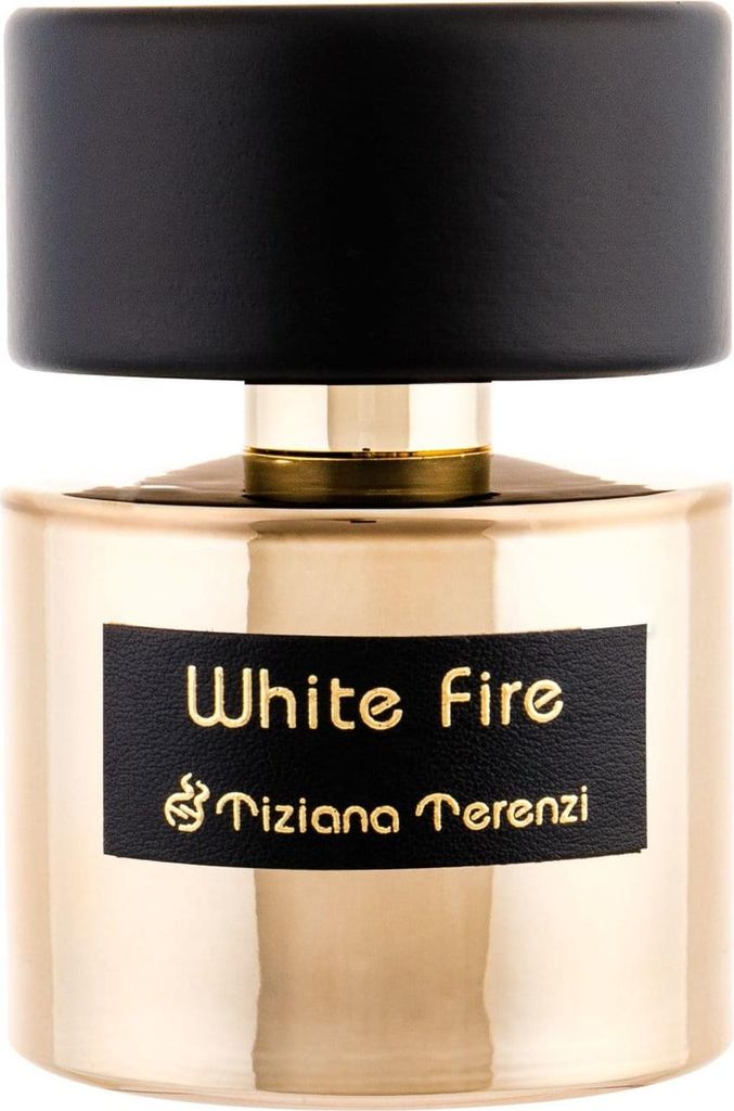 A close-up studio shot of a perfume bottle.