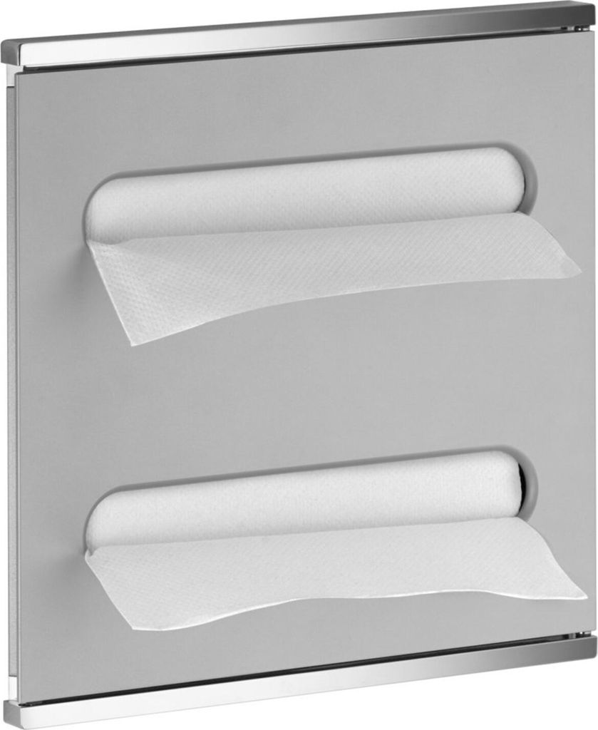 Keuco Plan Integral Modul Waschtisch 2 326 x 325 x 143 mm links mit Papiertuchspendern - verchromt/weiß lackiert - 44985015101