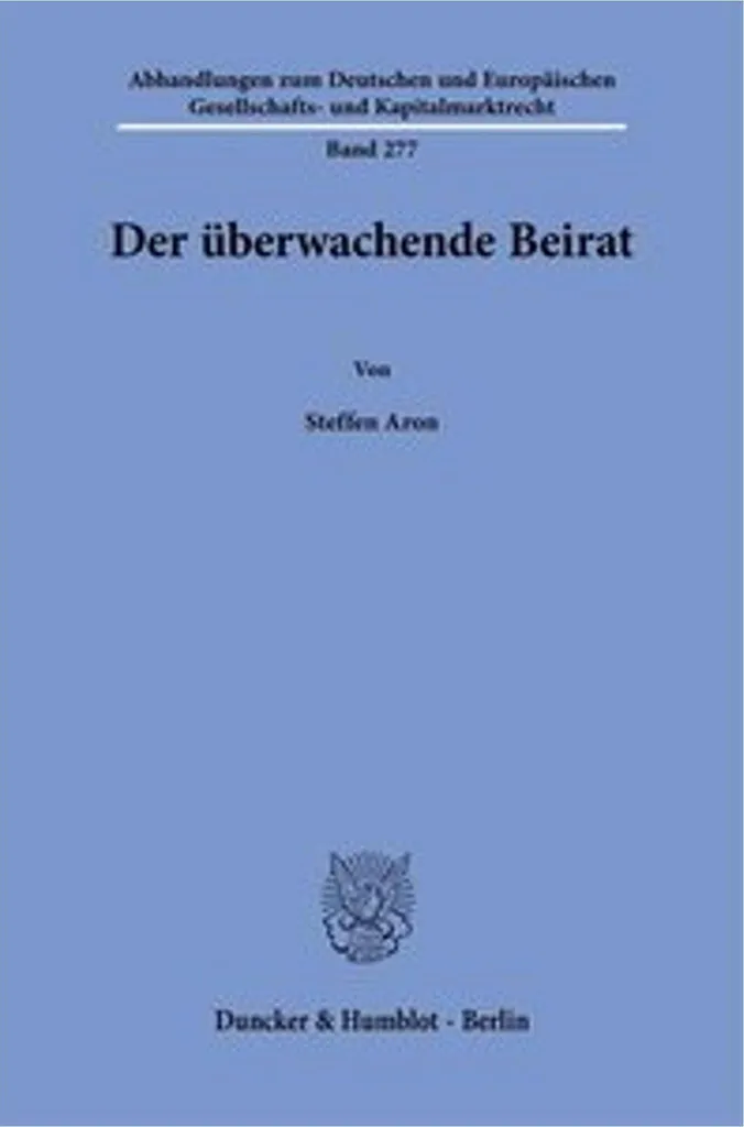 Maîtriser le conseil de surveillance avec Der überwachende Beirat PDF