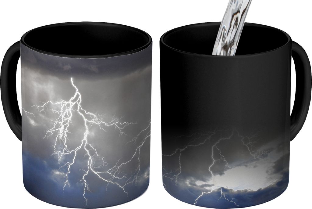 MuchoWow Zauber Tasse Zaubertasse Magic Blitz-Show 350 ml Farbwechsel Becher Geschenk Geschenkidee - Magic-Tasse - Fototasse - Keramiktassen - Bi...