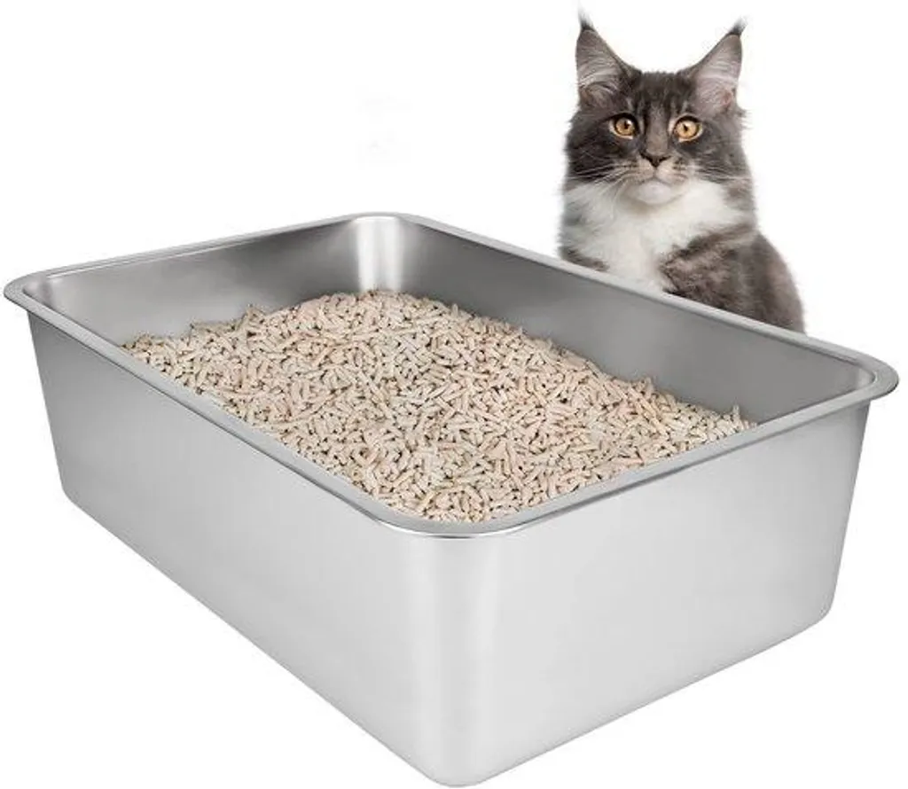 Cage pour chat en acier inoxydable 50x35x20cm, hygiénique et durable