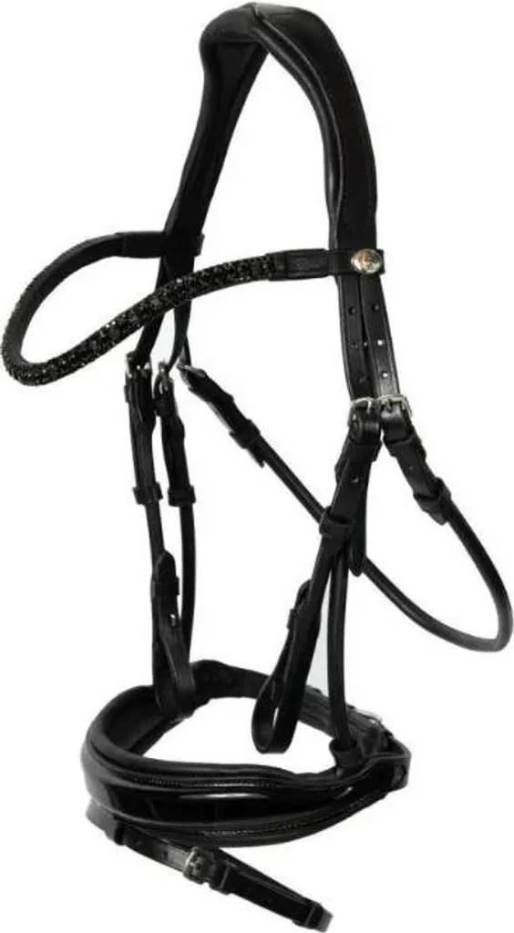 Bridon Aachen cuir souple cousu rond pour un confort optimal du cheval