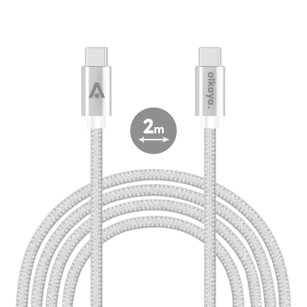 Alkaya Speed Flex: Cavo USB-C 2m 60W Robusto per Viaggiatori e Ufficio - 1