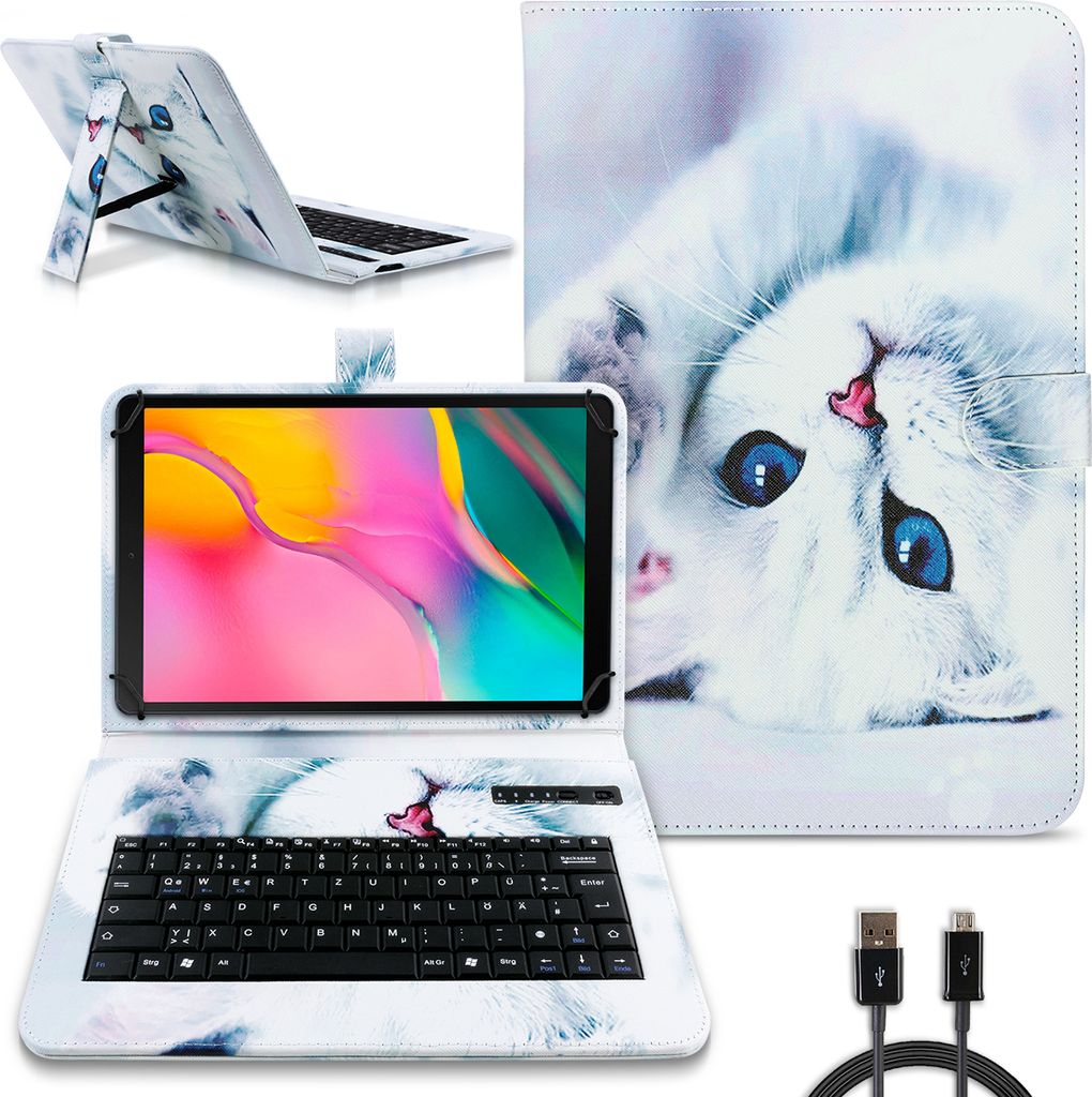 Tastatur Tasche für Samsung Galaxy Tab S11 S10 S9 FE Lite Bluetooth Hülle QWERTZFarben:Motiv 1