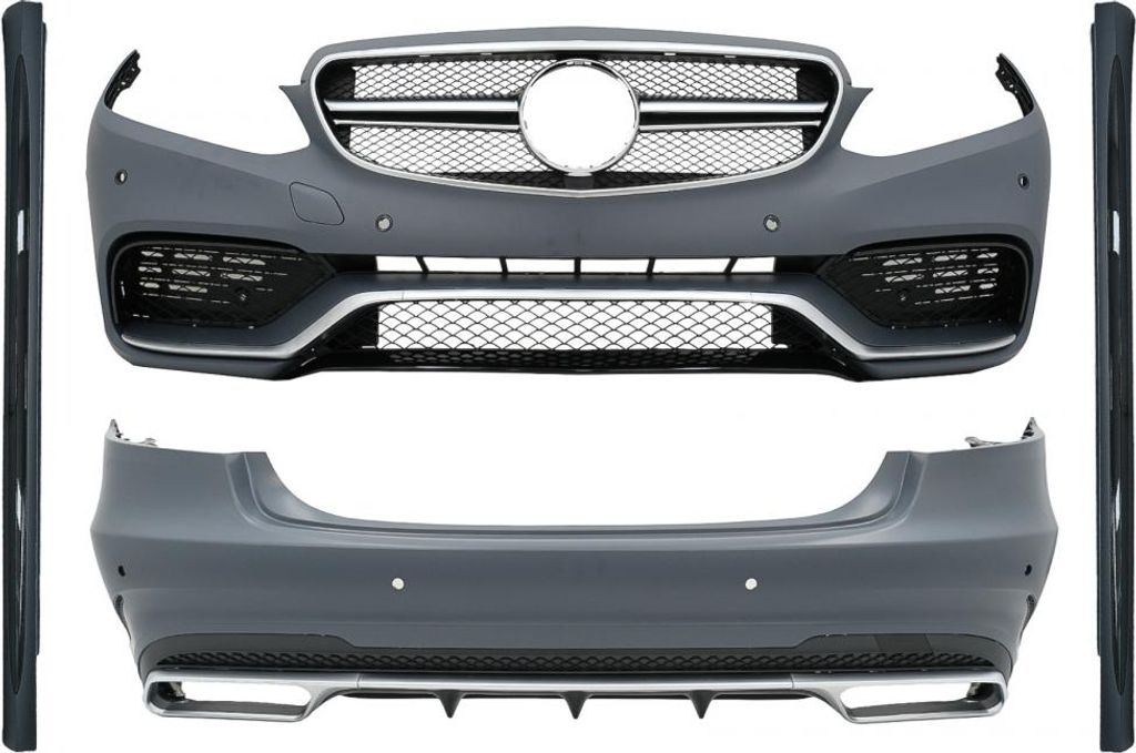 Bodykit für Mercedes E W212 Facelift 13-16 Stoßstange Seitenschweller E63 Look.