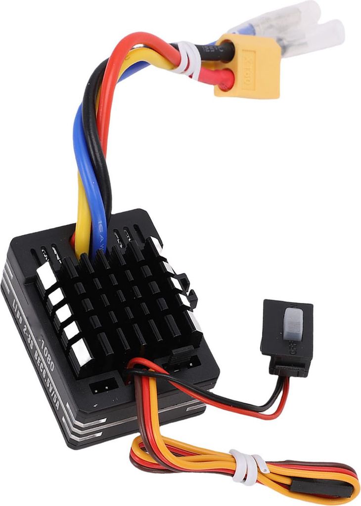 Elektronischer Drehzahlregler (80 A, wasserdicht) für RC-Cars und -Boote, 5-A-BEC-Ausgang, kompatibel mit 540er, 550er und 750er Motoren, XT60-Ste...