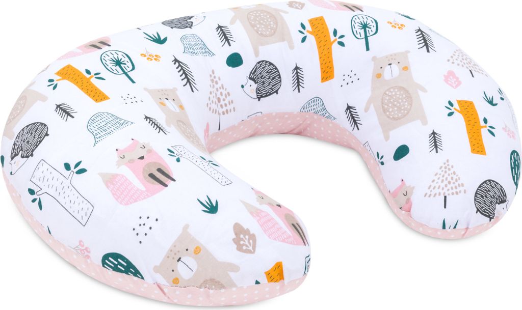 Bellochi Klein Stillkissen mit Bezug - aus 100% Baumwolle - - Baby Lagerungskissen - Kuschelkissen - 40x60 cm Multifunktionale Positionierung - 4rest