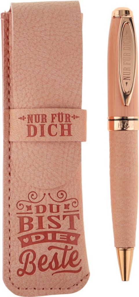 History & Heraldry Bamboo Persönlicher und individueller Kuli Kugelschreiber Stift mit Namen und Spruch Personalisiertes Etui Monogramm-Design per...
