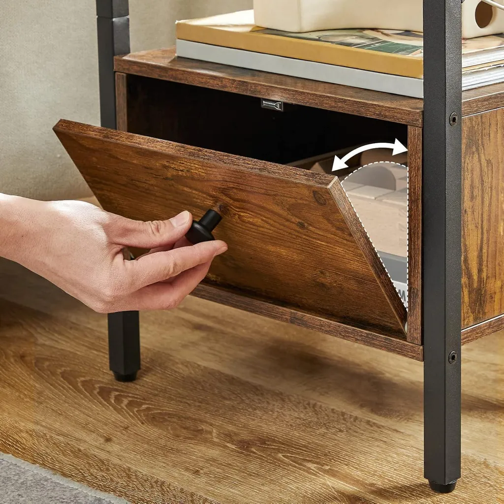Table d'appoint avec station de charge et rangement discret HOOBRO - 7