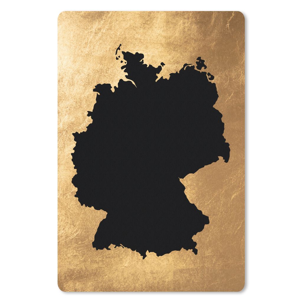 MuchoWow Mauspad Mousepad Karte Europa - Deutschland - Schwarz 40x60 cm - Mousepads - Maus Mat - Pad - Mausunterlage - Schreibtisch Accesoire