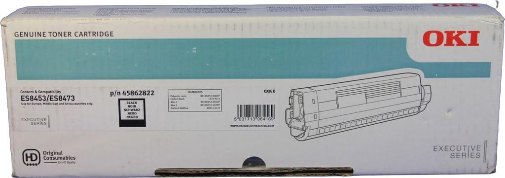 OKI Original Toner Schwarz 45862822 für OKI ES8453/8473