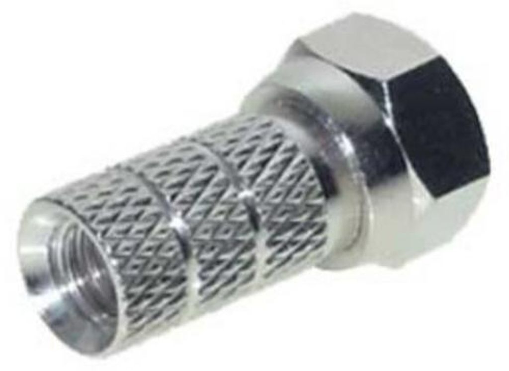 F-Stecker, 4,0---mit großer Mutter
