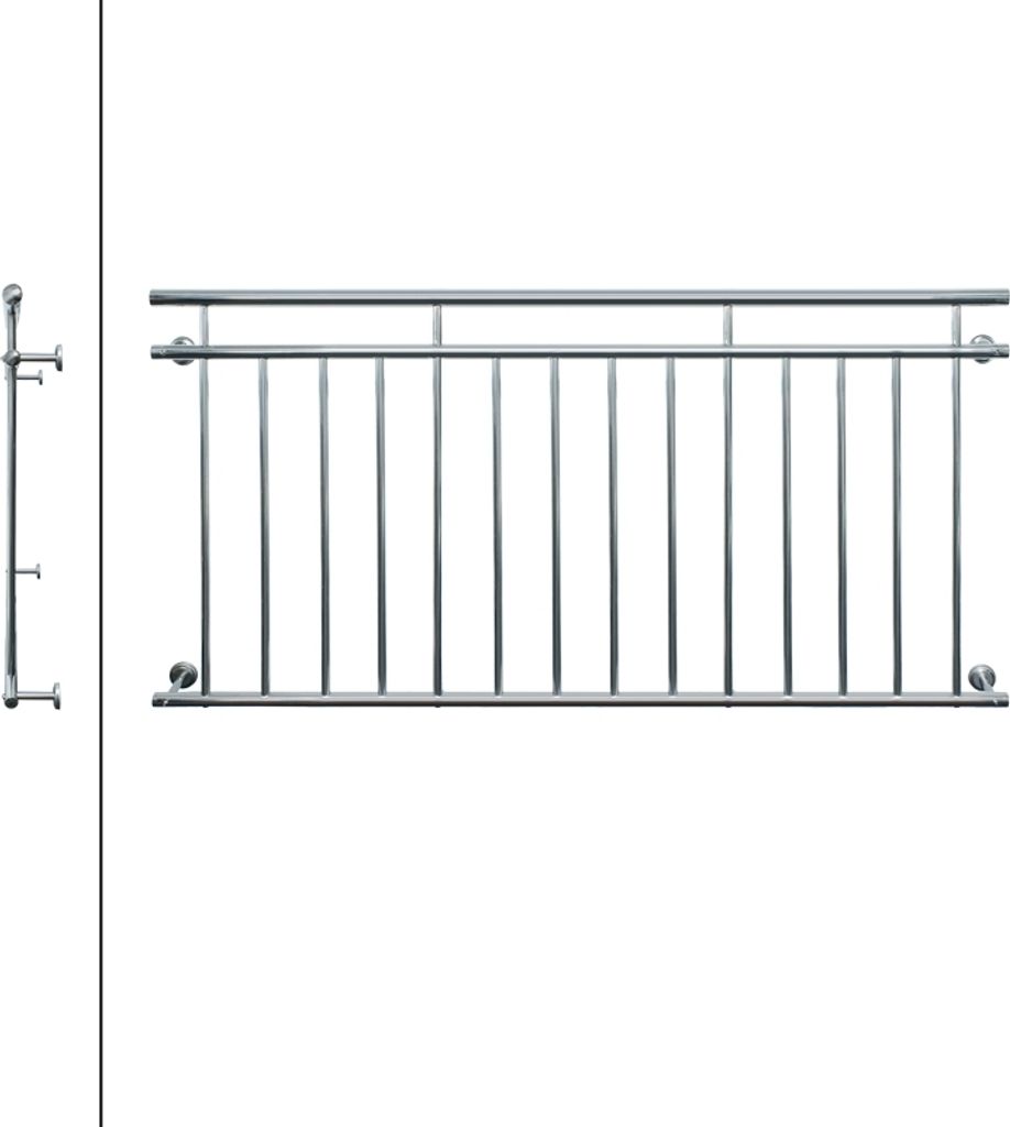 ECD Germany Französischer Balkon, 90x184 cm, mit 14 Produktbild 2