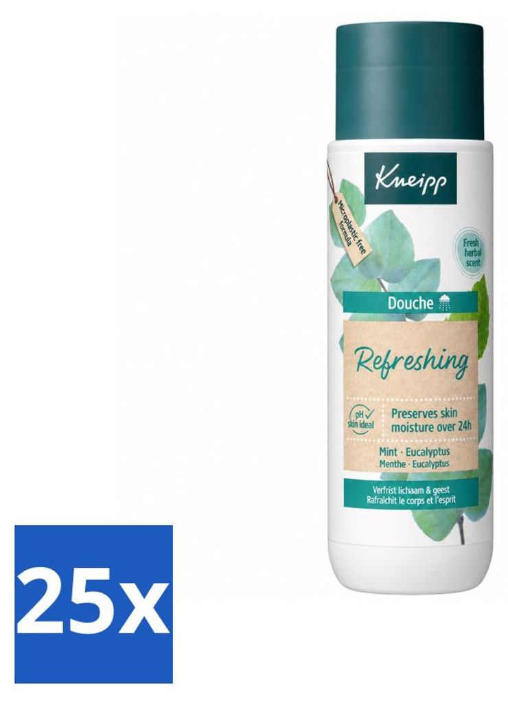 25 unidades de gel de ducha Kneipp, refrescante, con menta Imagen del producto 