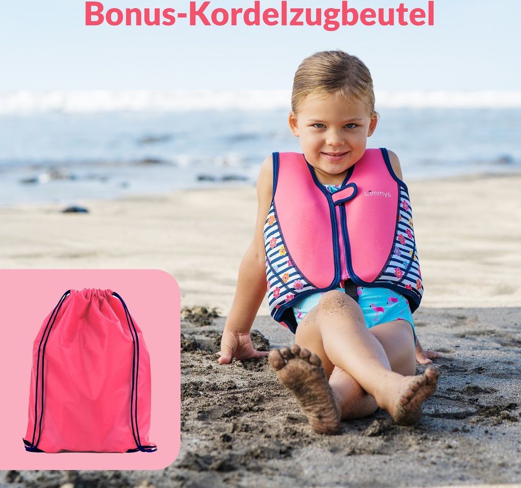 Limmys Schwimmweste Für Kinder - Premium Schwimmhilfe Mit Tragetasche