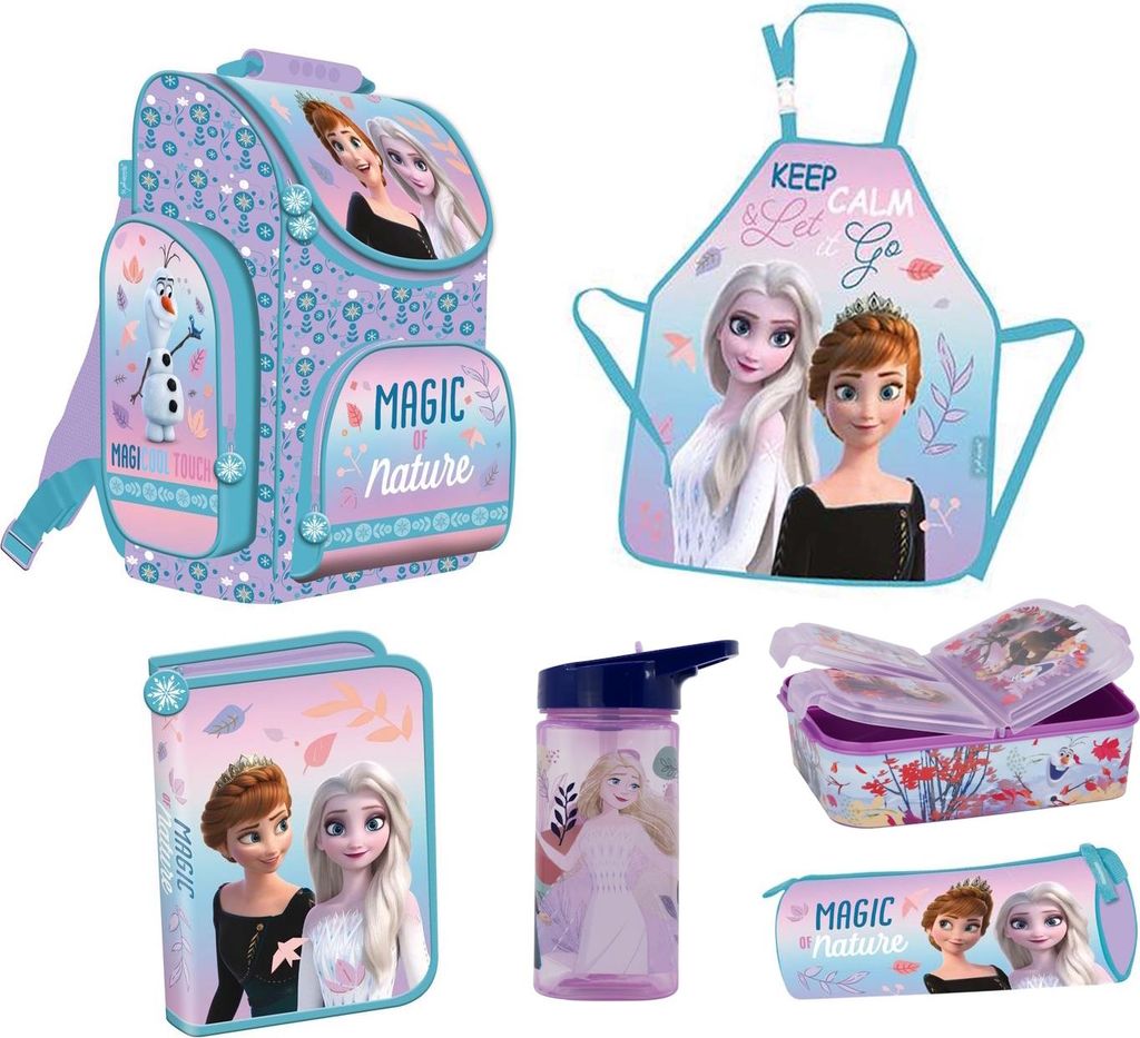 Disney Frozen / Eiskönigin - 6 teiliges Schulranzen Set Produktbild 