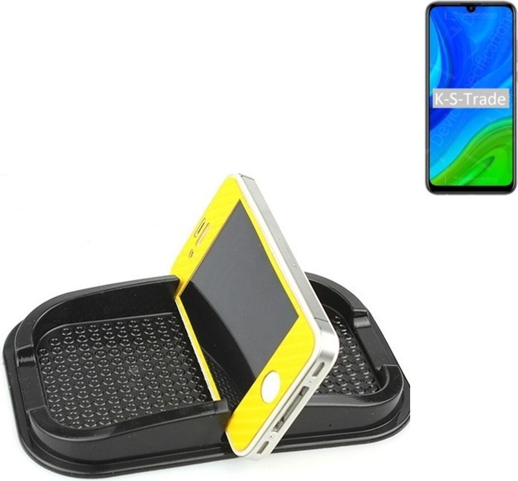 K-S-Trade Auto Anti Rutsch Matte Smartphone-Halter kompatibel mit Huawei P Smart 2020 Haft Pad Armaturenbrett Handy-Halterung Silikon