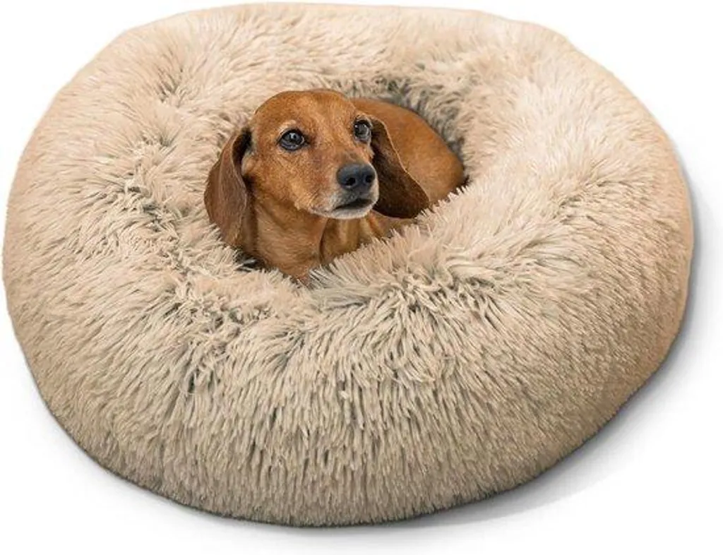 Dodo pour chat stressé en fourrure Shag taupe et sa cachette cozy chic