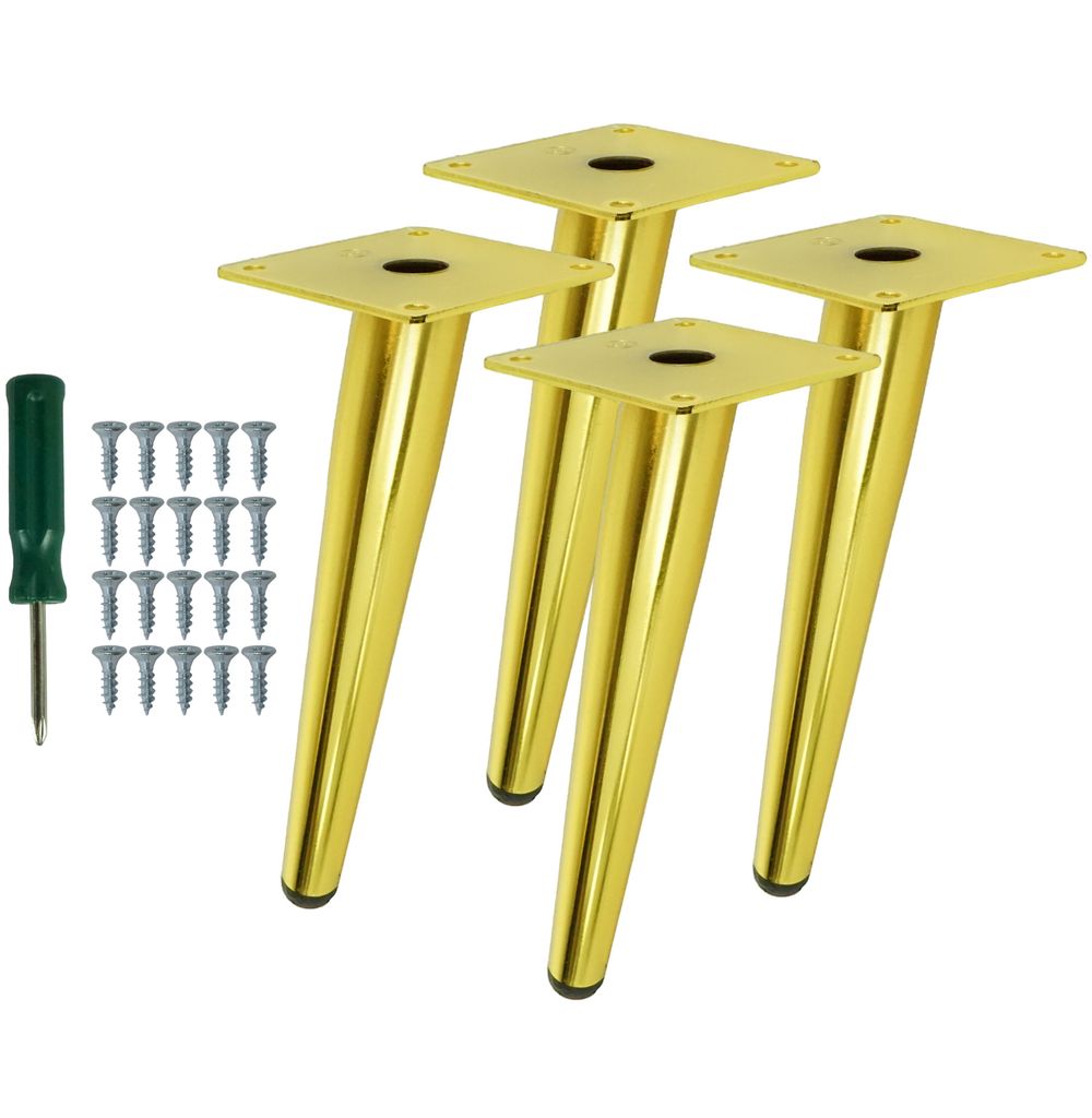 Schräg stehende Stahlbeine 23 cm, Set mit Schrauben, Produktbild 