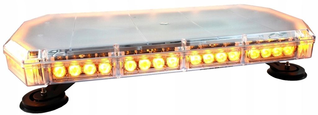 Výstražná LED rampa oranžová 168W, 10 funkcí, 12-24V, ECE Obrázek produktu 
