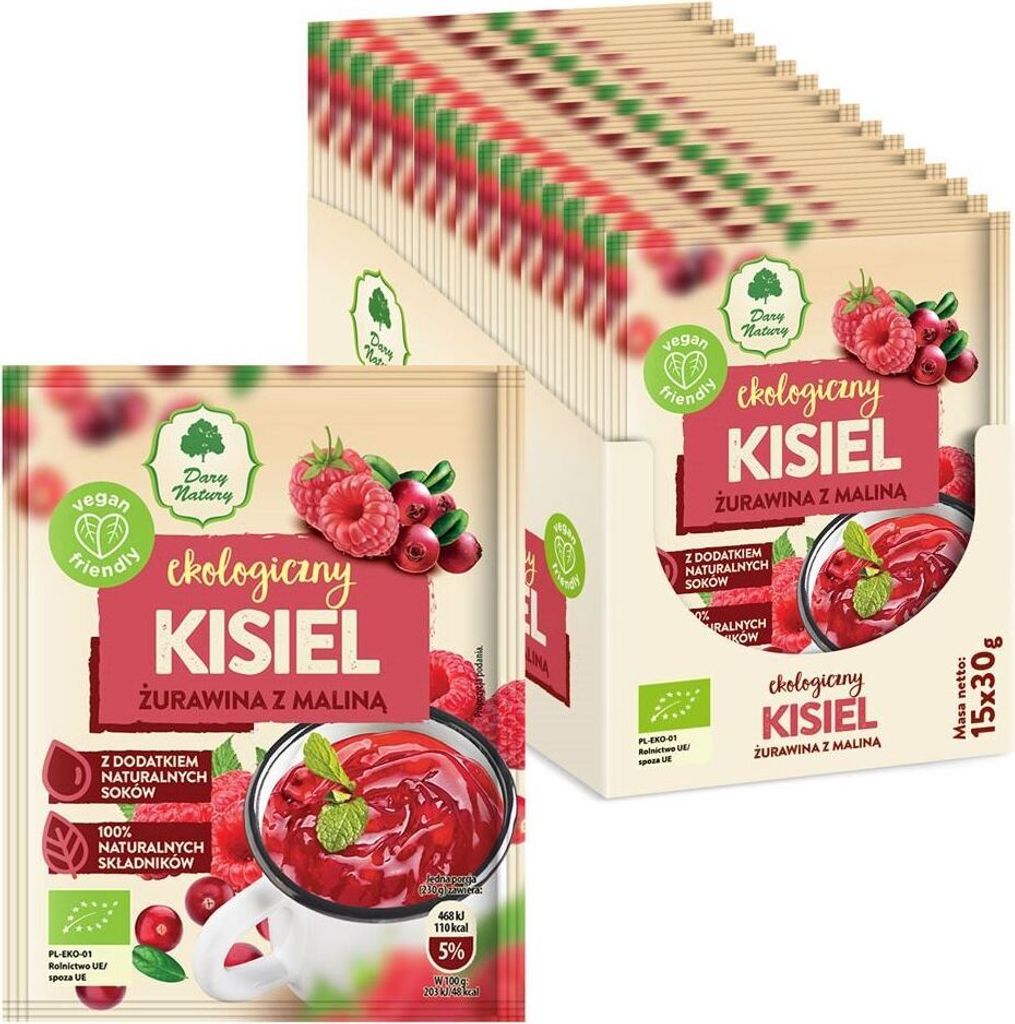 GLUTENFREIES -INSTANT-GELEE MIT CRANBERRY UND HIMBEERE 30 g – DARY NATURY