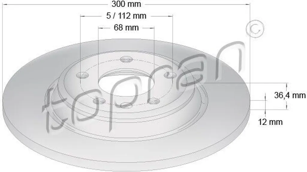 Disque de frein arrière anti-vibration pour Audi Q5 et A6 4G