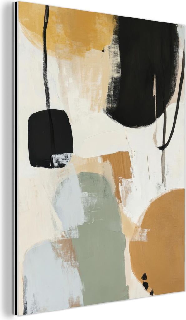 MuchoWow Wanddekoration Metall Metallbild Wandkunst 60x80 cm Farbe - Abstrakt - Farben MuchoWow Aluminium Gemälde - Wanddekoration Metall