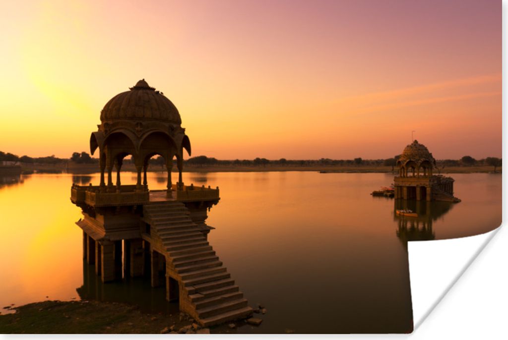 MuchoWow Poster Gadisar-See in Indien 60x40 cm - Schlafzimmerdekoration