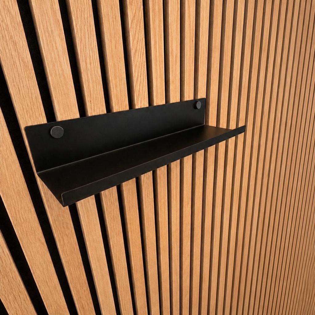 Wandregal für Akustikpaneele 50 cm - Ohne Bohren - Schwarz Produktbild 