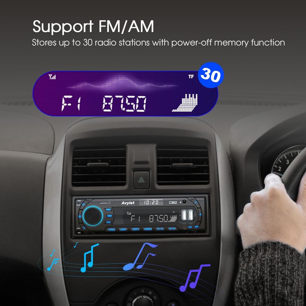 Autoradio Bluetooth Autoradio, 1din Autoradio, 4x60w Autoradio 7 Farben FM  Stereoradio USB/sd/aux/eq/mp3 Player Pioneer Autoradio